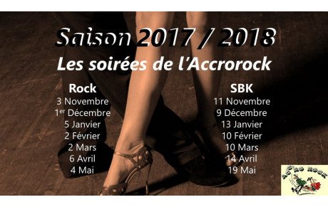 Calendrier des soirées de l'Accrorock