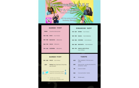 Inscription Stages du 17 et 18 juillet